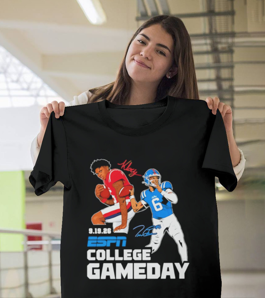 Ole Miss Football 2026 ESPN College Gameday King Number 6 T-Shirt