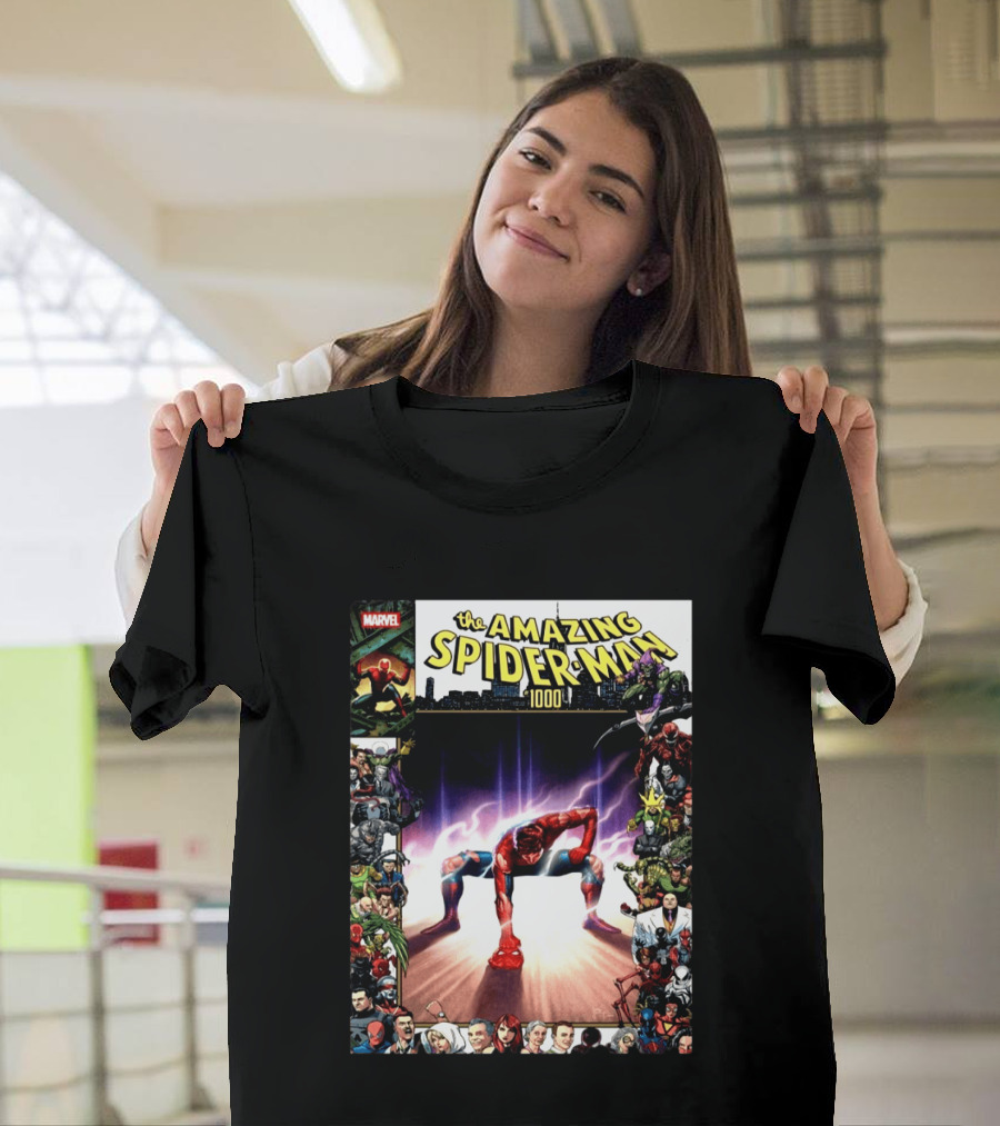 The Amazing Spider Man 1000 Cover Marvel Crossover Featuring Iconic Heroes And Villains T-Shirt