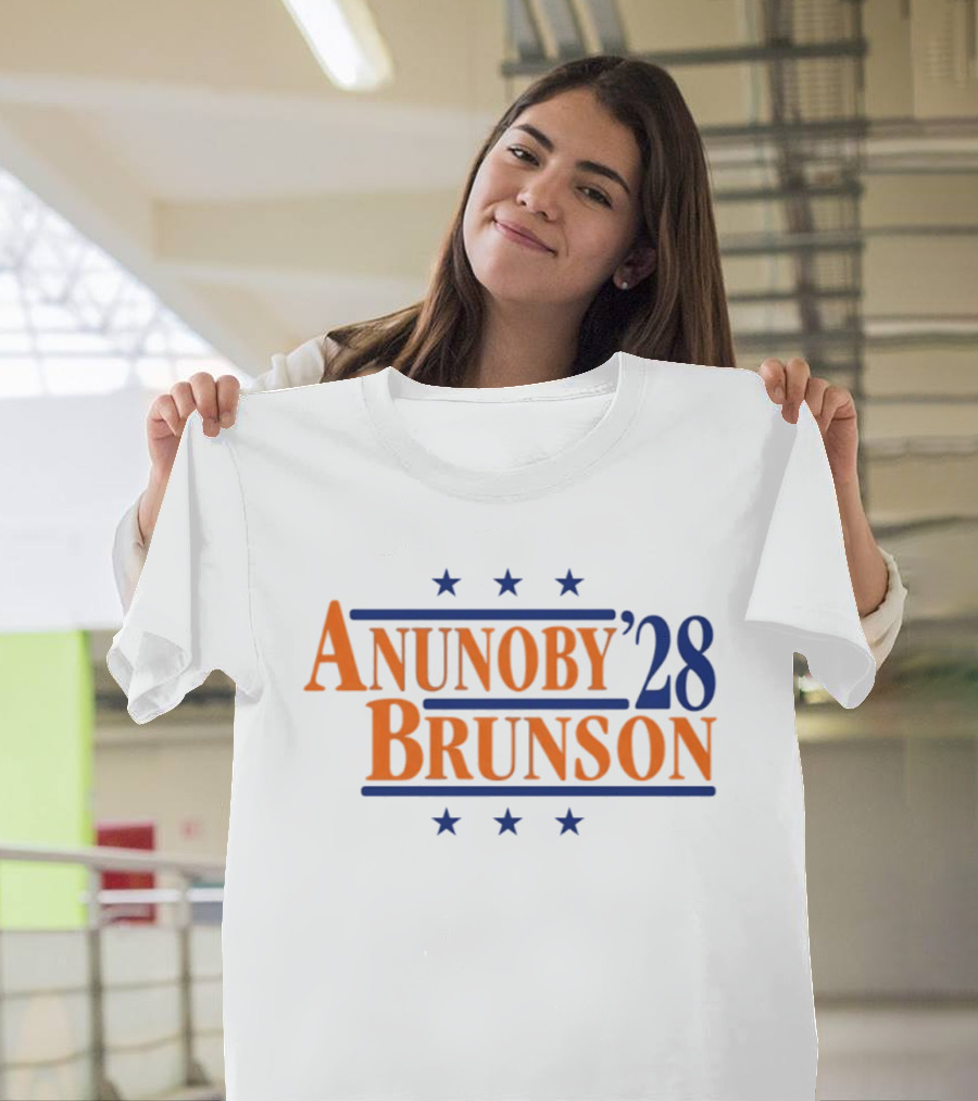 Anunoby Brunson 28 New York Knicks Stars Basketball T-Shirt