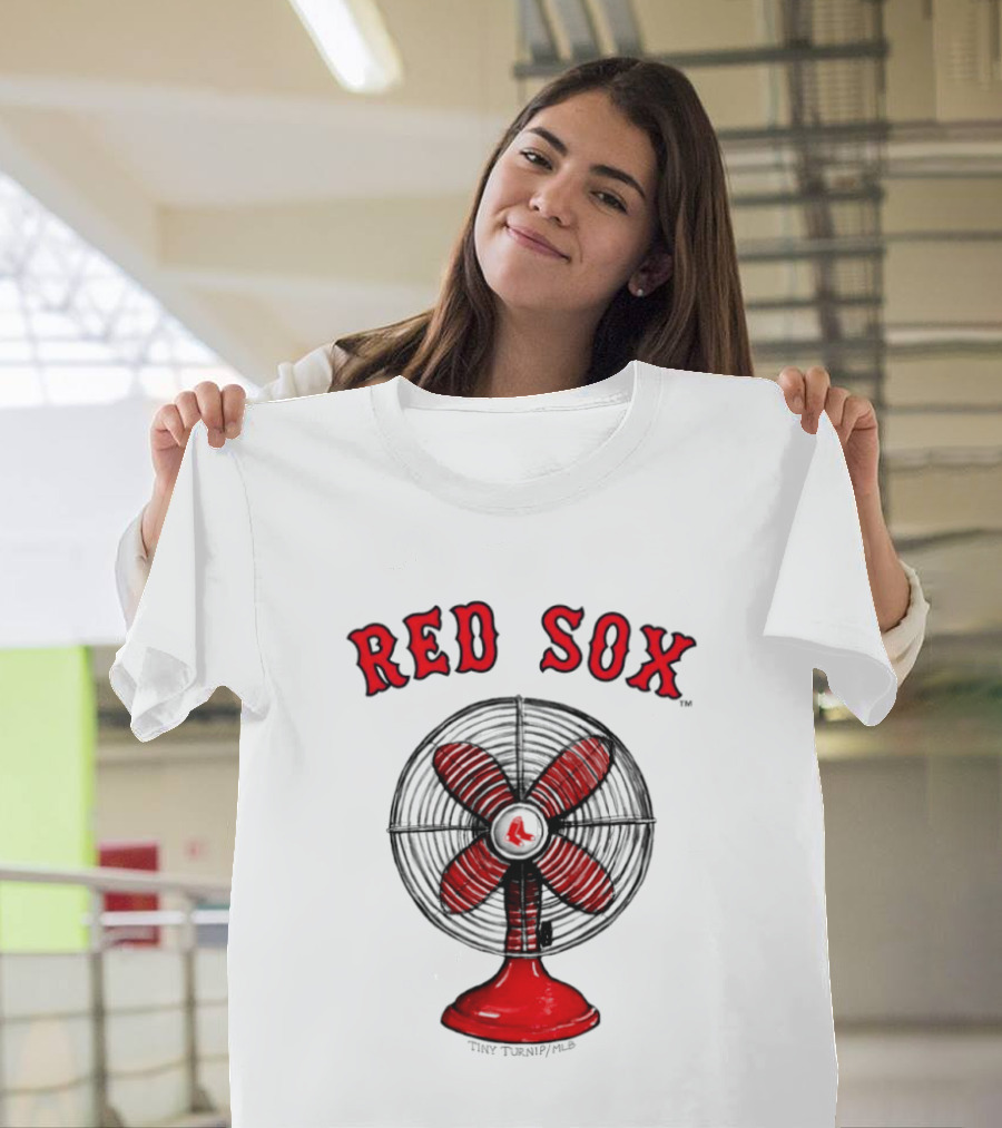 Red Sox Baseball Vintage Fan Art Tiny Turnip T-Shirt
