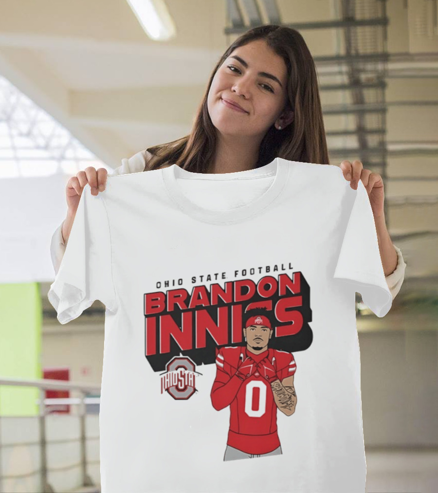 Ohio State Football Brandon Inniss Number 0 Ohio State T-Shirt