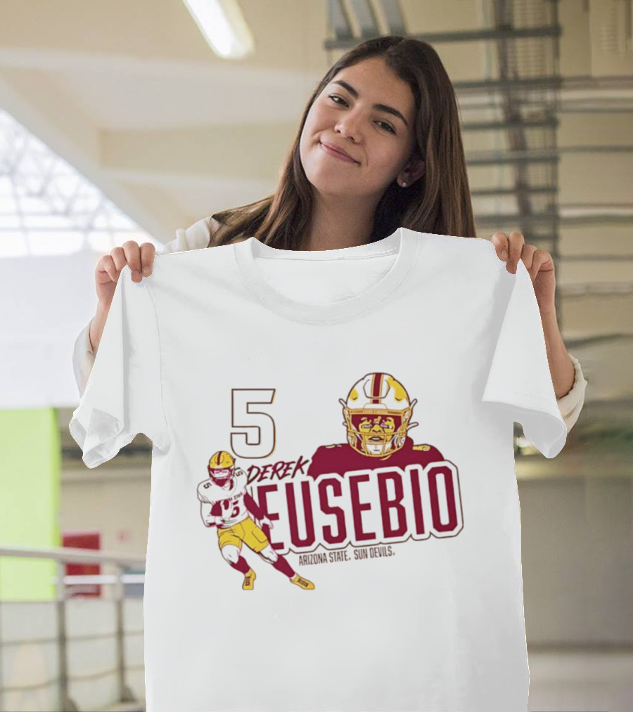 Derek Eusebio 5 Arizona State Sun Devils Football T-Shirt