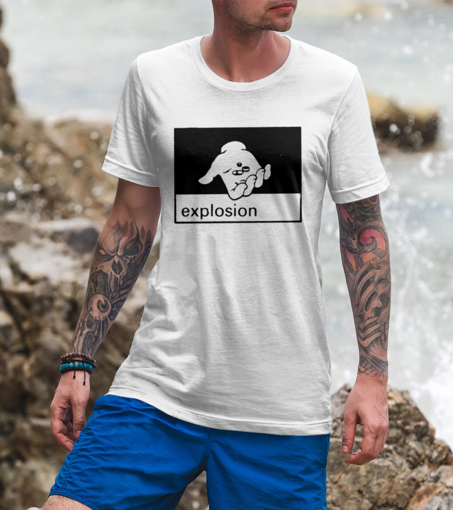 Explosion Hand Holding Pills Medication T-Shirt