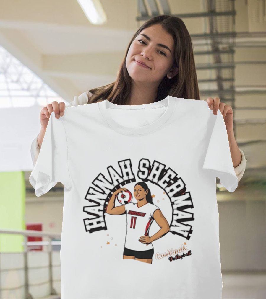 Hannah Sherman Louisville Cardinals Volleyball NCAA T-Shirt