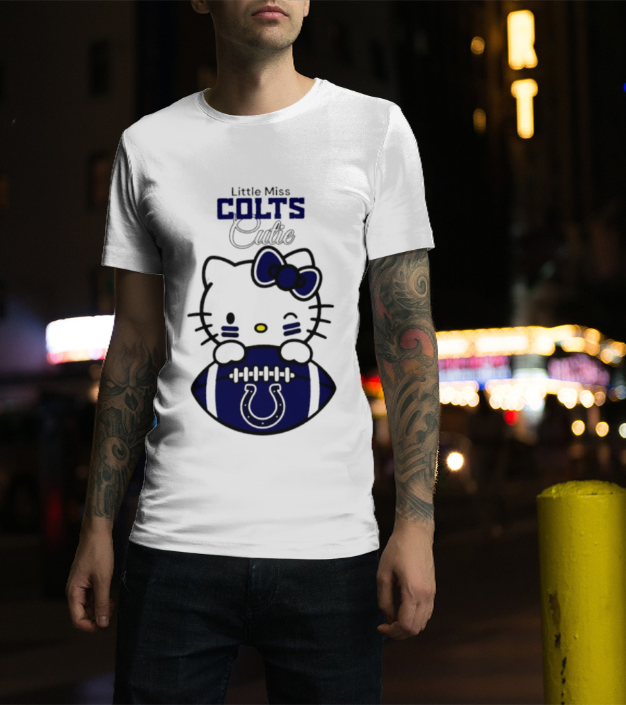 Indianapolis Colts X Hello Kitty Little Miss Colts Cutie Football 2026 Season T-Shirt