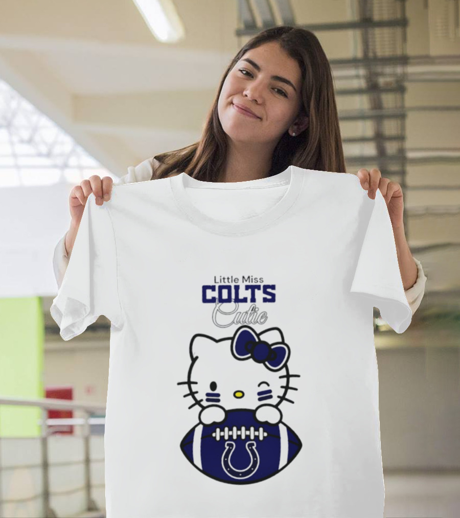 Indianapolis Colts X Hello Kitty Little Miss Colts Cutie Football 2026 Season T-Shirt