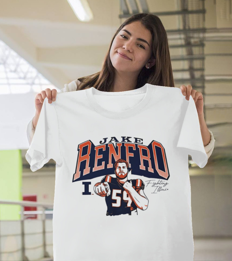 Jake Renfro Illinois Fighting Illini Football 54 T-Shirt