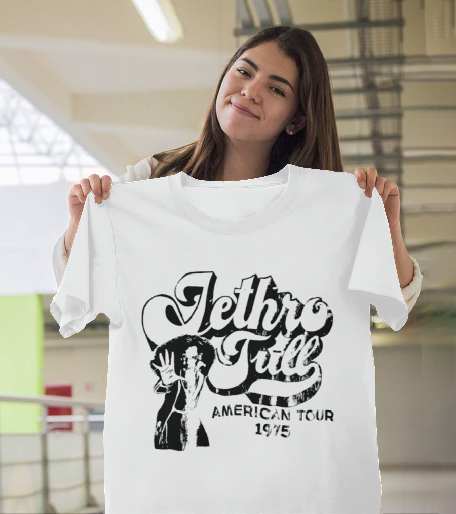 Jethro Tull Ian Anderson American Tour 1975 Vintage Rock Band T-Shirt