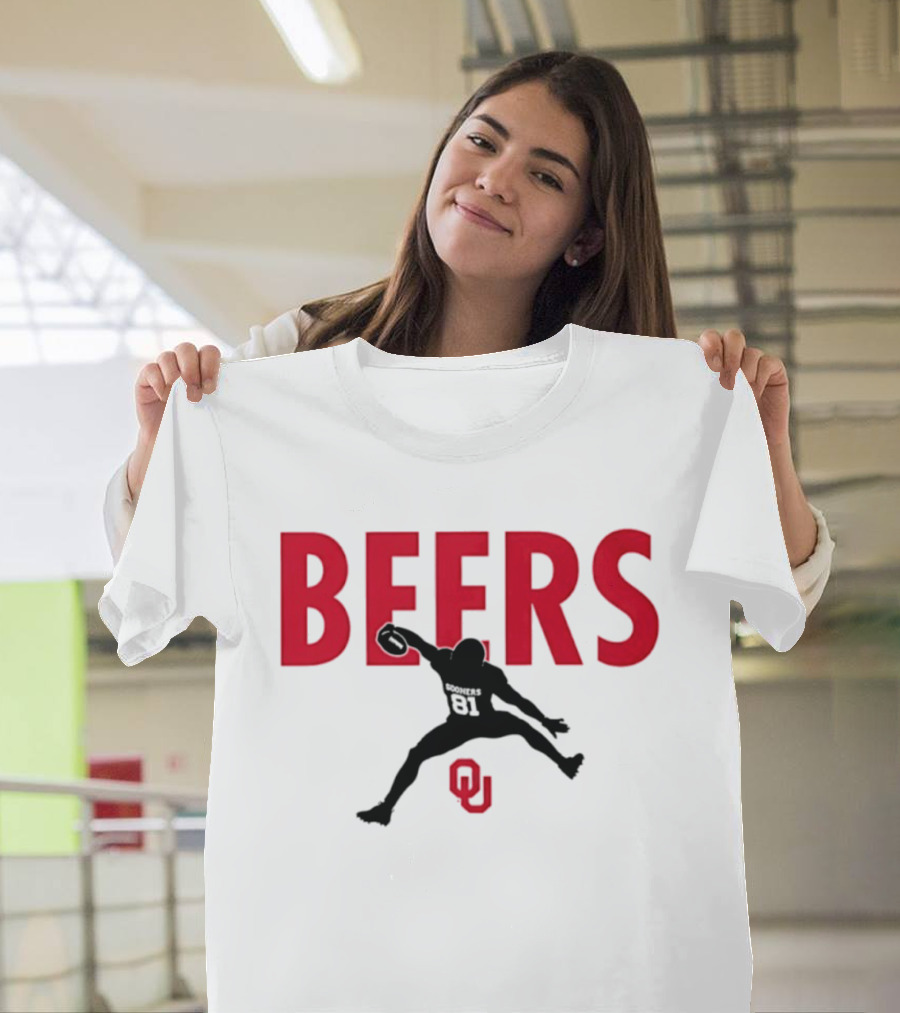 BEERS Oklahoma Sooners Football Hurdle 81 T-Shirt