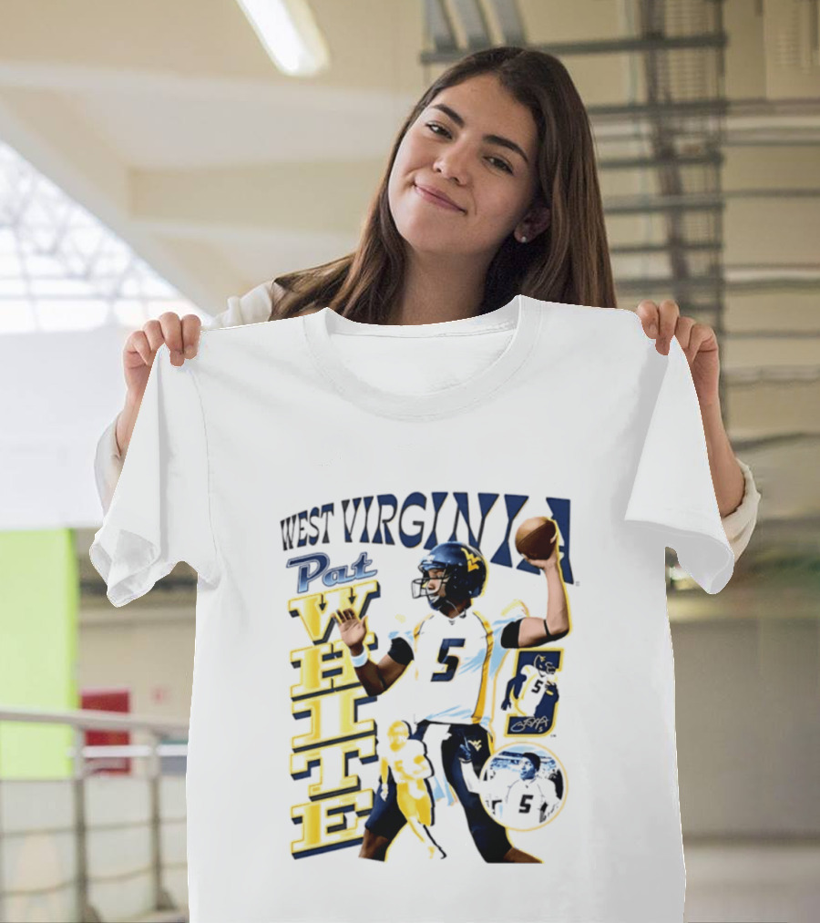 West Virginia Pat White NCAA Football Player Number 5 T-Shirt