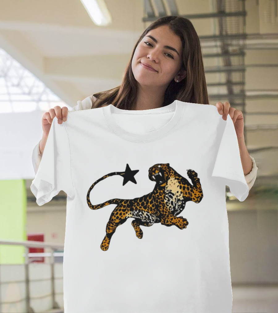 Leopard Star Wild Cat Fierce Roar T-Shirt