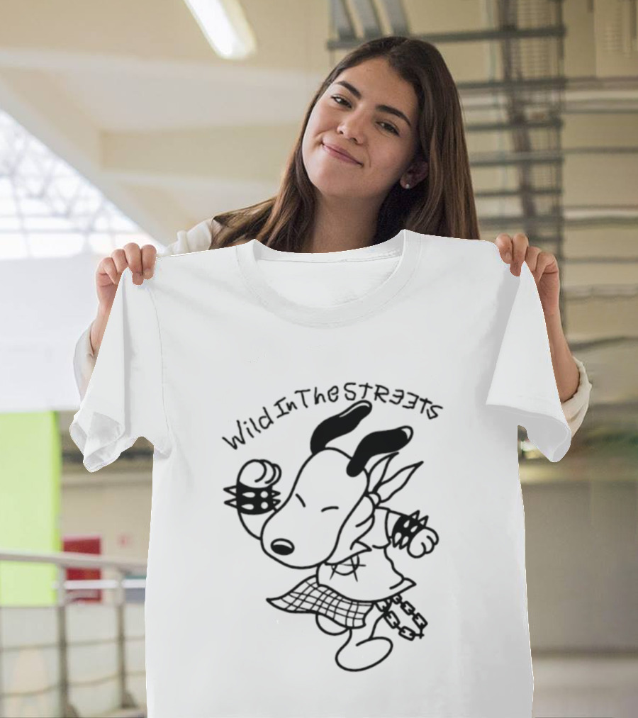 Wild In The Streets Snoopy Punk Rock Peanuts T-Shirt