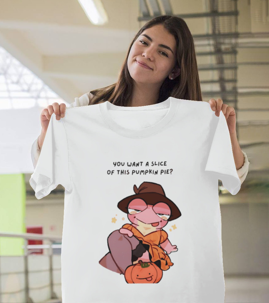 You Want A Slice Of This Pumpkin Pie Frog In Witch Hat With Pumpkin T-Shirt