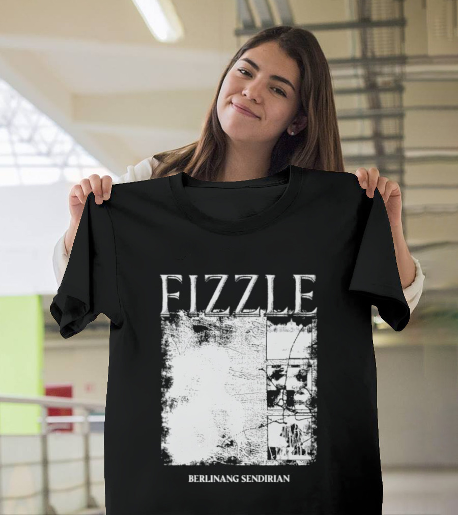 Fizzle Berlinang Sendirian Indie Rock Music T-Shirt