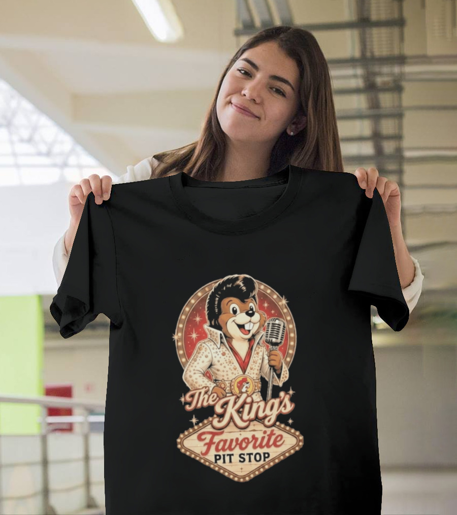 The King's Favorite Pit Stop Buc Ee's Elvis Presley Rock And Roll Roadhouse T-Shirt