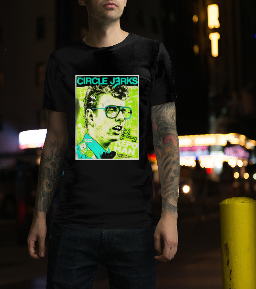 Circle Jerks Repo Man Screening Dec 6 2026 The Castro SF Live Performance T-Shirt