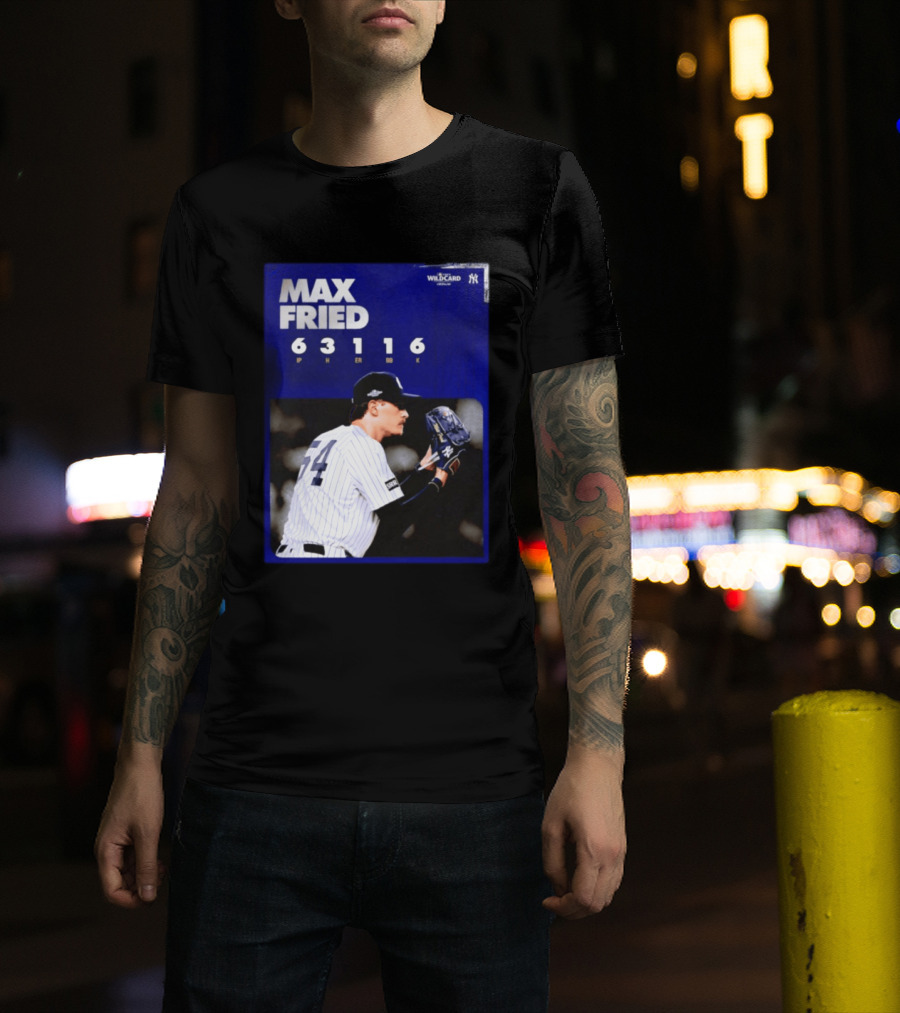 Max Fried 2026 Wild Card New York Yankees Pitching Stats T-Shirt