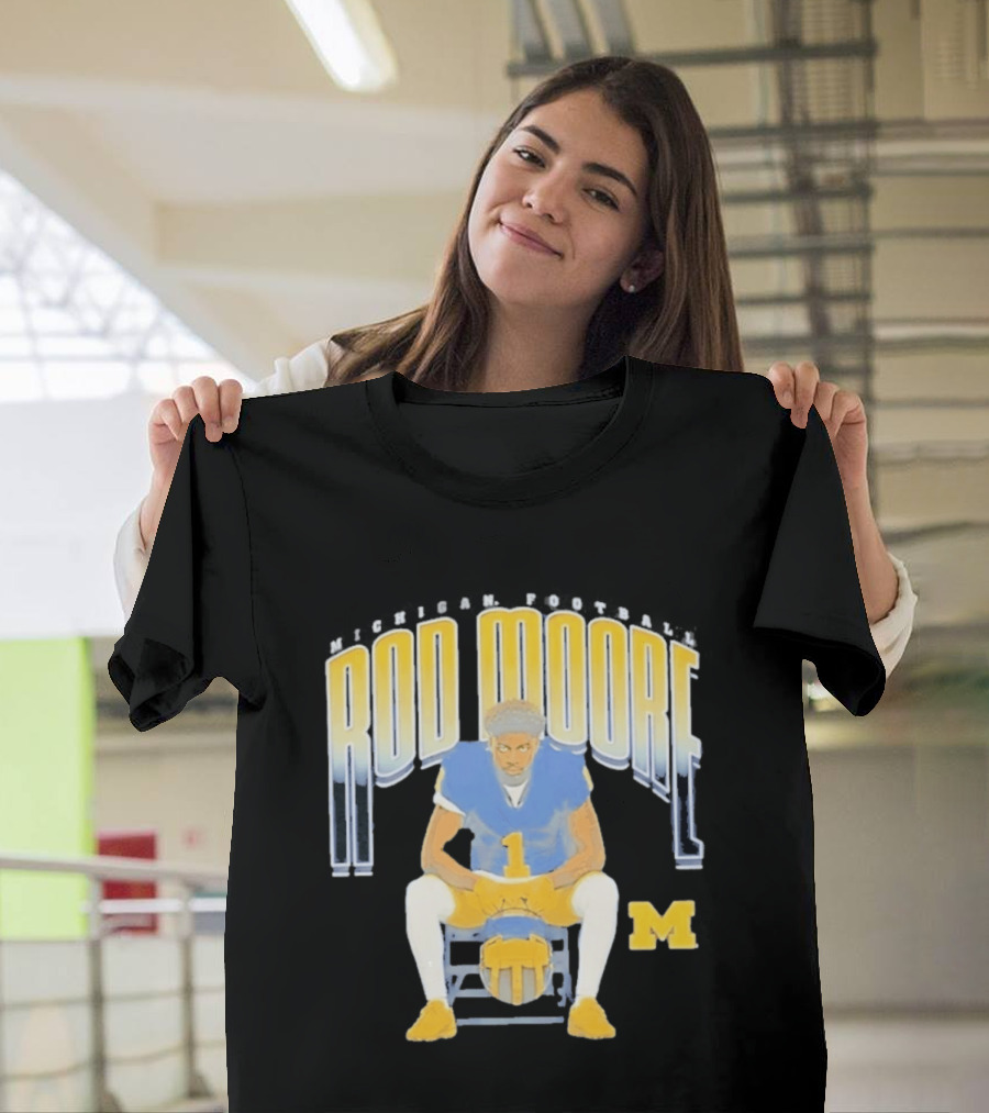 Rod Moore Michigan Wolverines Football Number 1 Player M T-Shirt