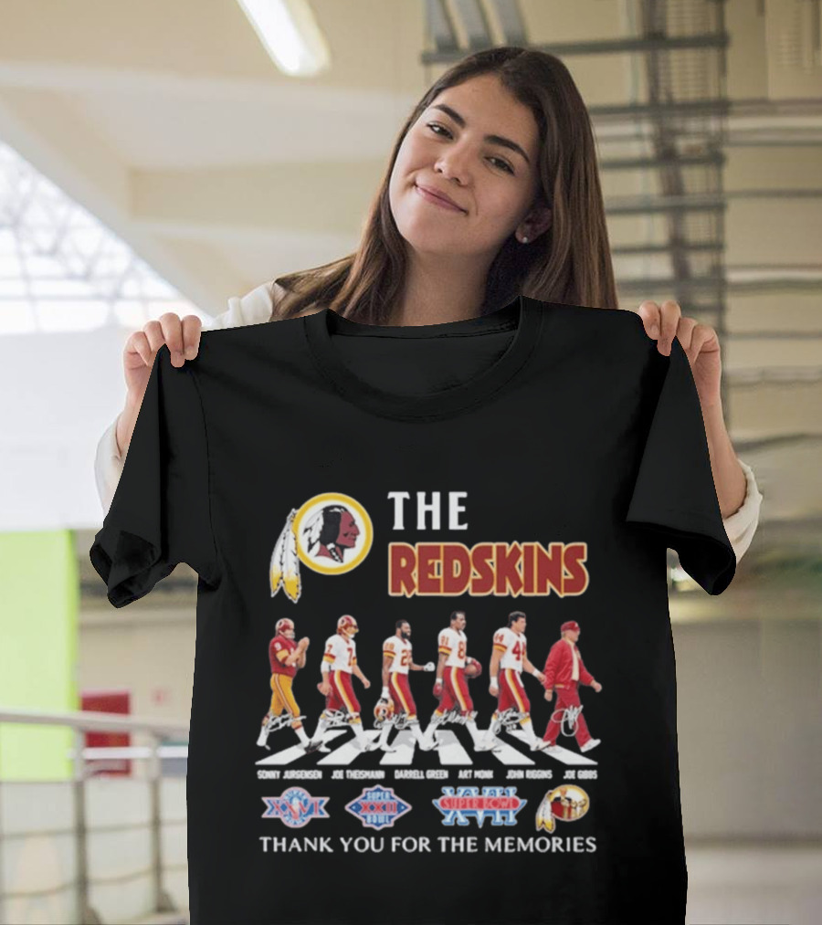 The Redskins Legends Abbey Road Thank You For The Memories Super Bowl Seasons T-Shirt