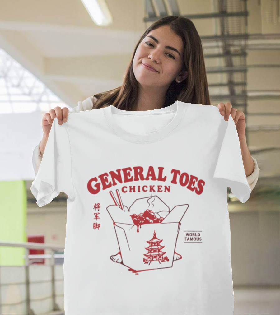 General Toes Chicken World Famous Chinese Buffet Takeout Pagoda T-Shirt