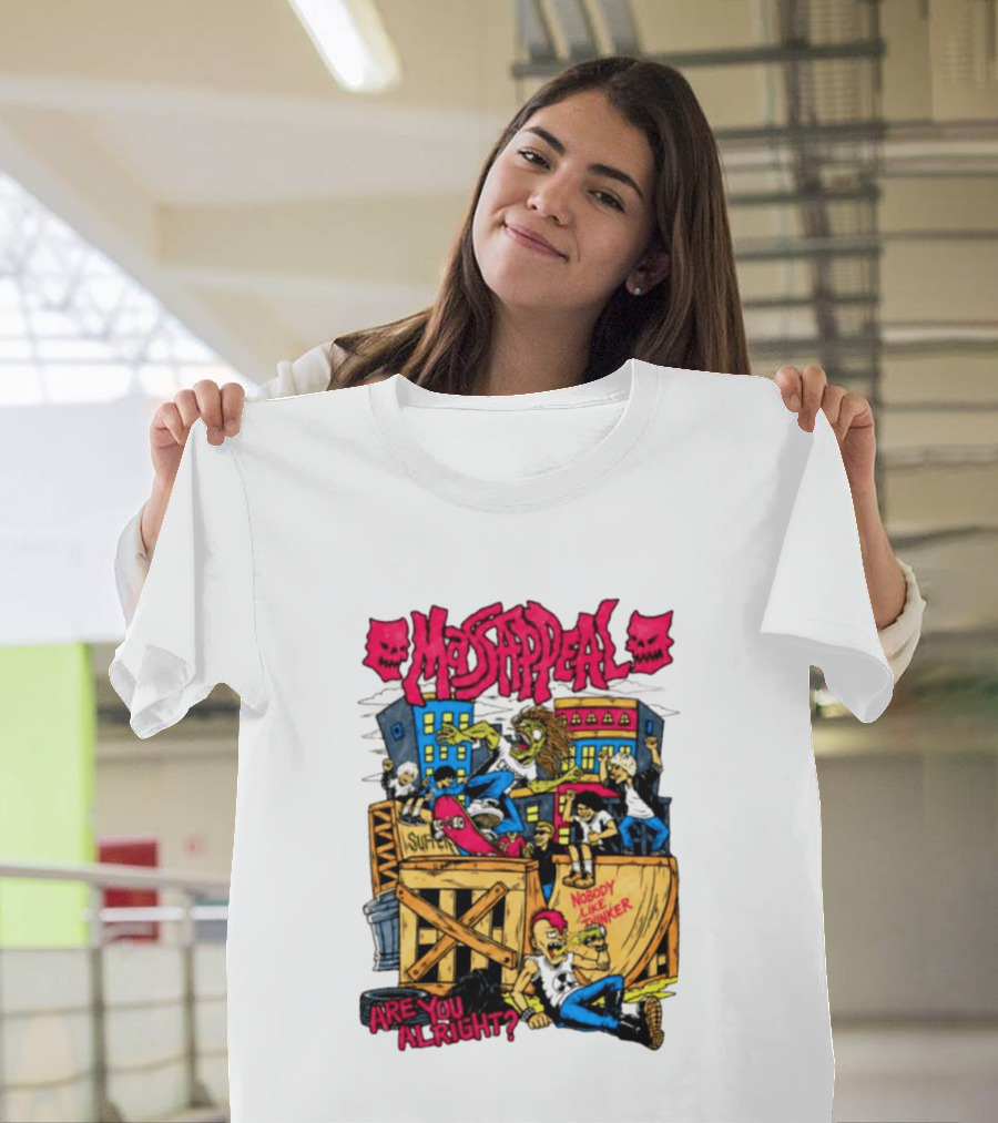 Massappeal Are You Alright Nobody Like Thinker Suffer Skateboarding Scene T-Shirt
