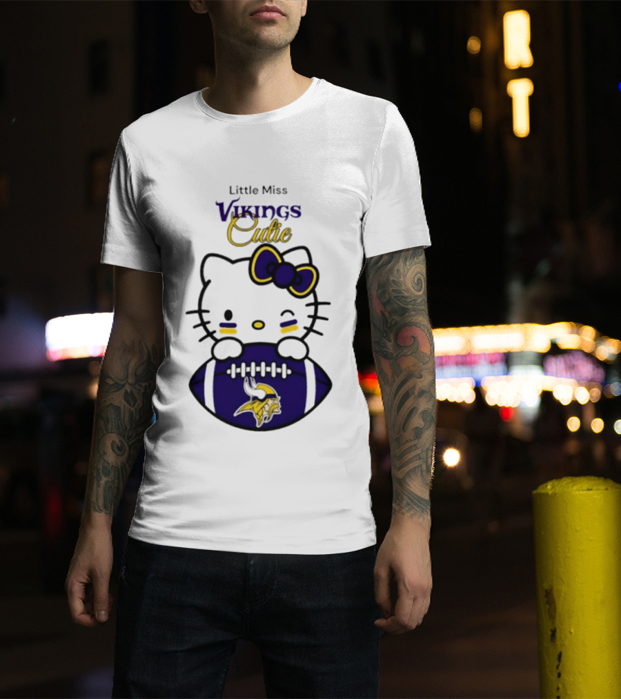 Minnesota Vikings Little Miss Vikings Cutie 2026 Season Football T-Shirt