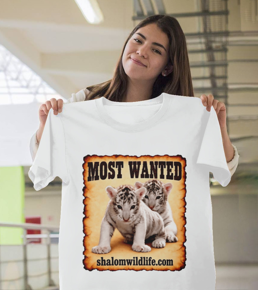 MOST WANTED White Tiger Cubs Shalom Wildlife T-Shirt