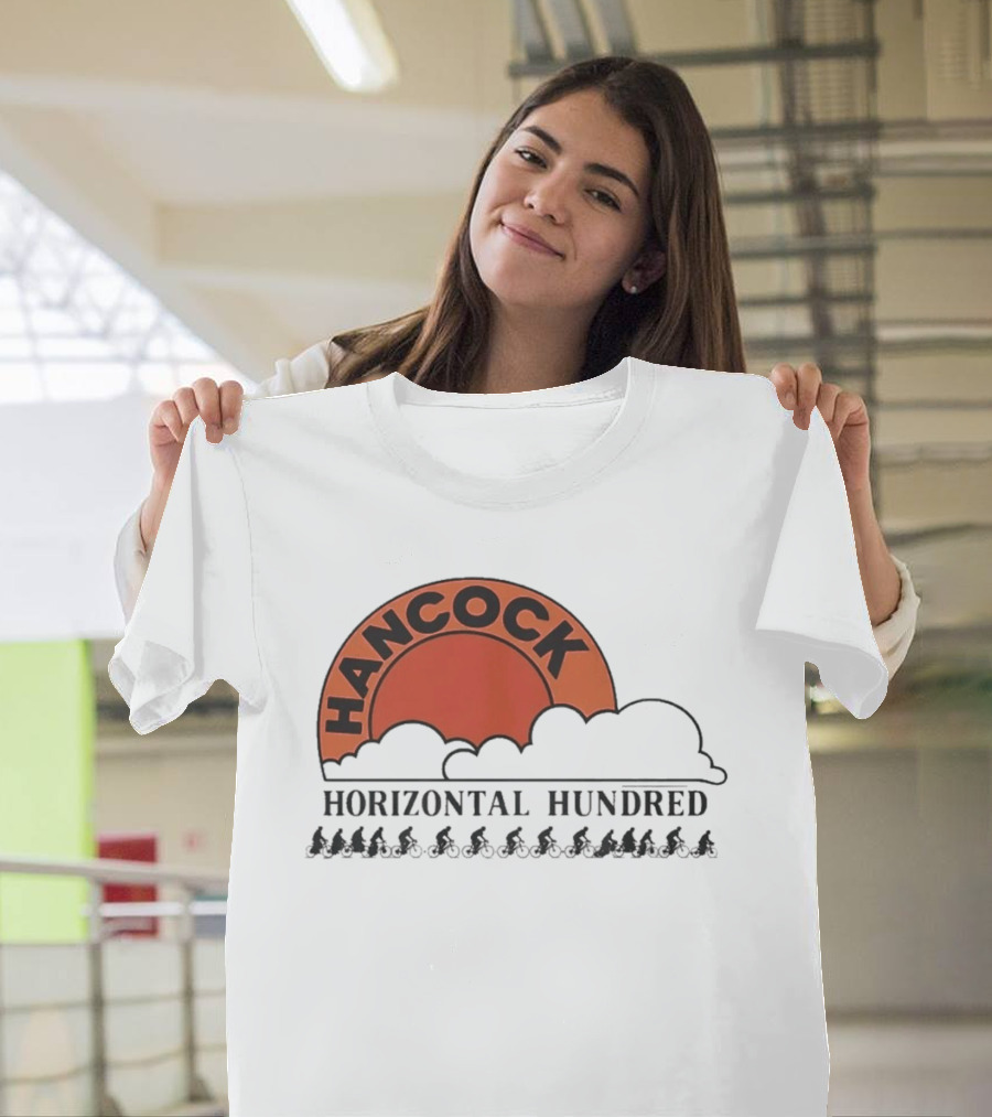 Hancock Horizontal Hundred Cycling Event Rj Decker Aloysius Aiken T-Shirt