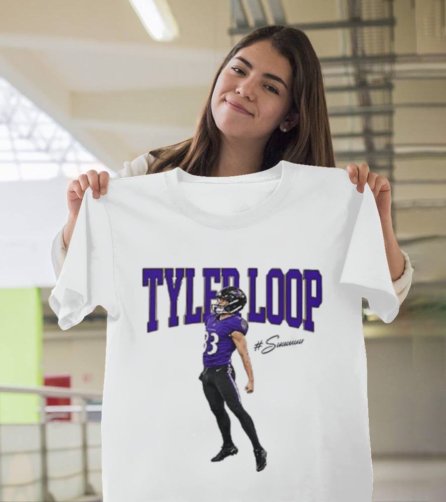 Tyler Loop Baltimore Football Player Celebration T-Shirt