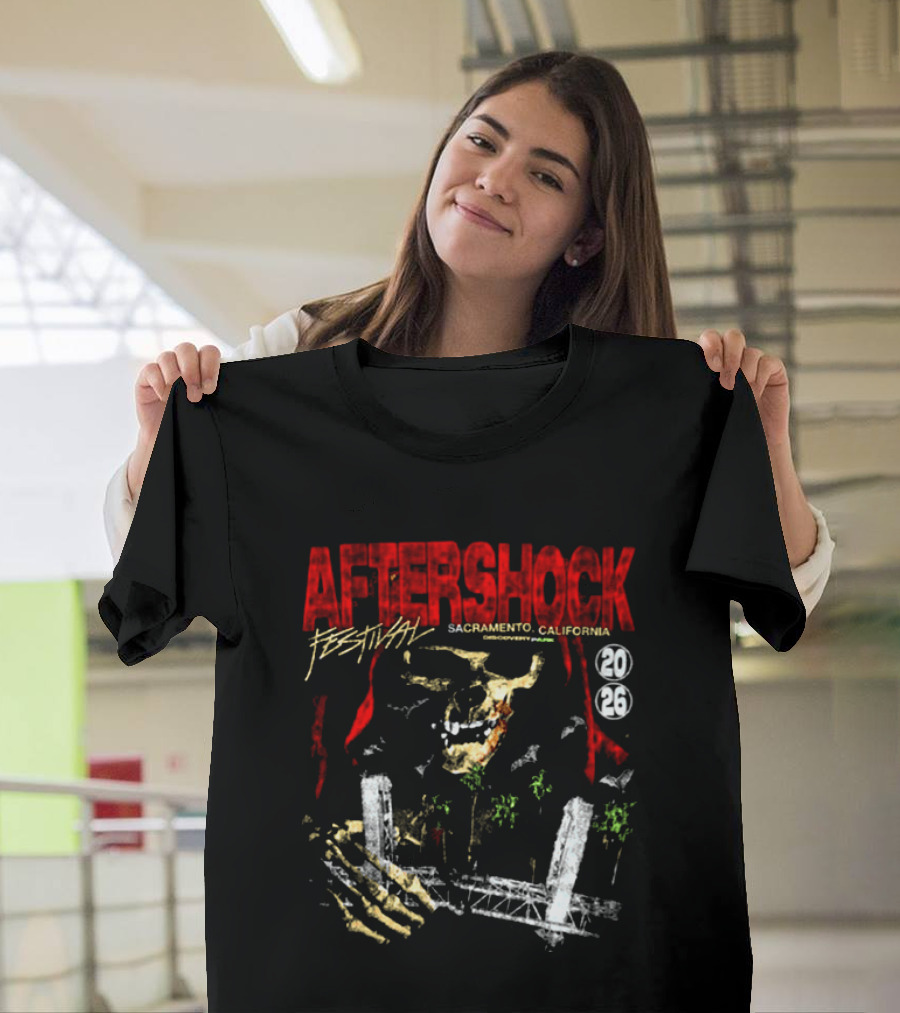 Aftershock Festival 2026 Sacramento CA October 1 4 2026 Dark Crossing Festival T-Shirt