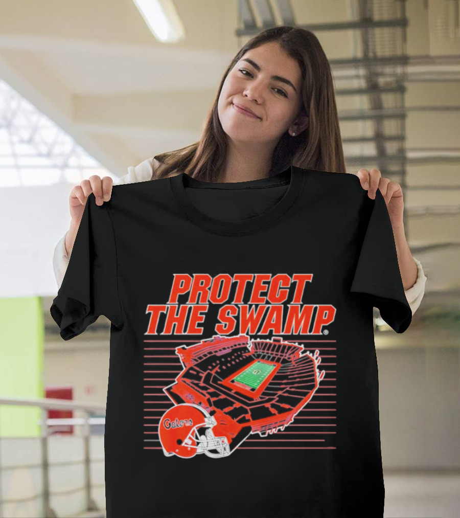 Florida Gators Protect The Swamp Stadium Helmet Football T-Shirt
