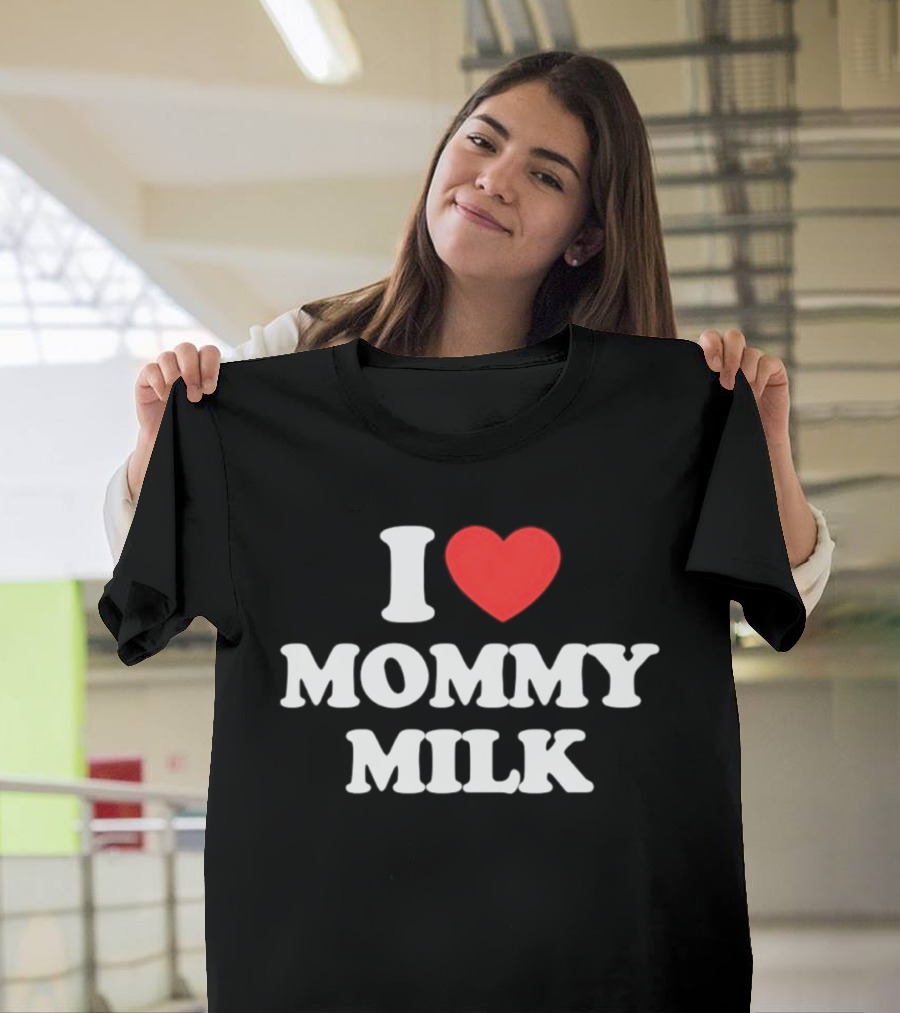 I Heart Mommy Milk Red Heart T-Shirt