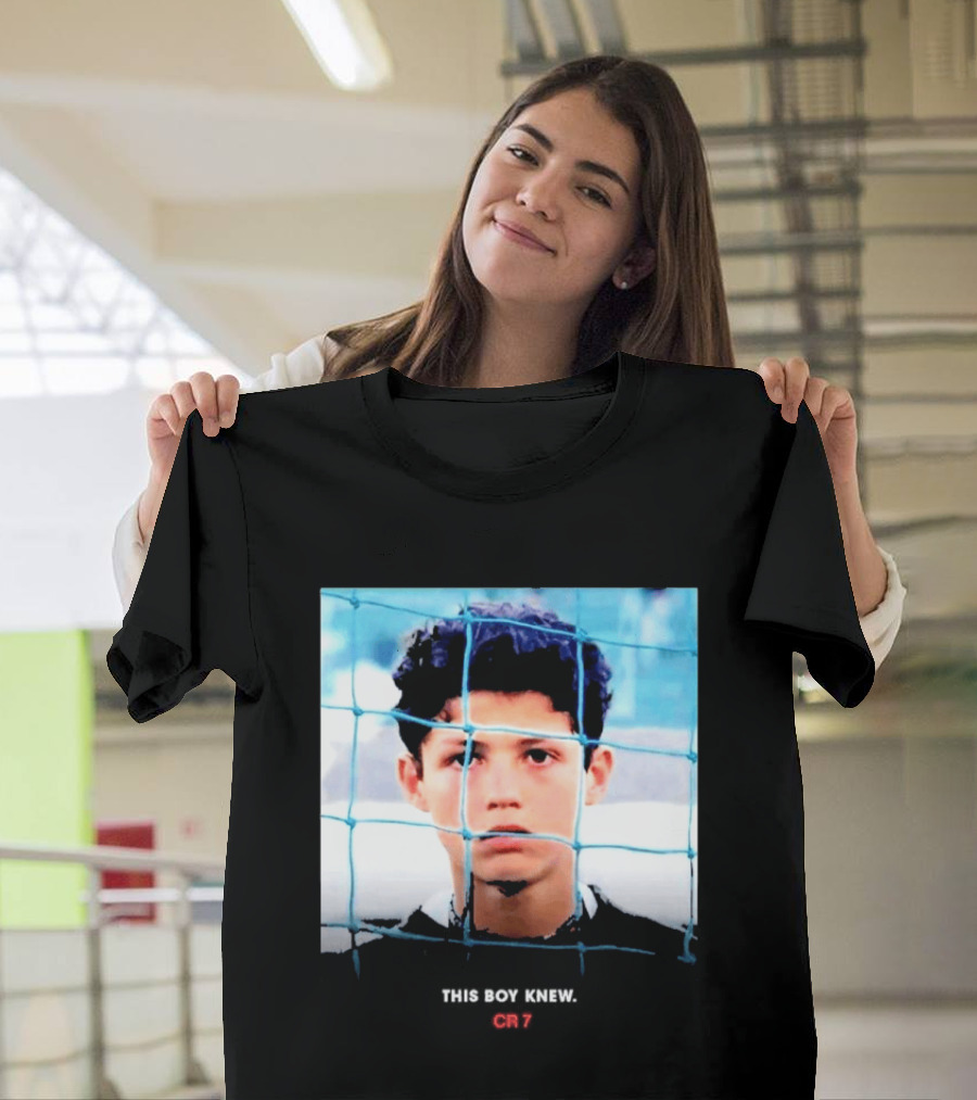Cristiano Ronaldo Young Boy Knew CR7 Football Childhood Legend T-Shirt