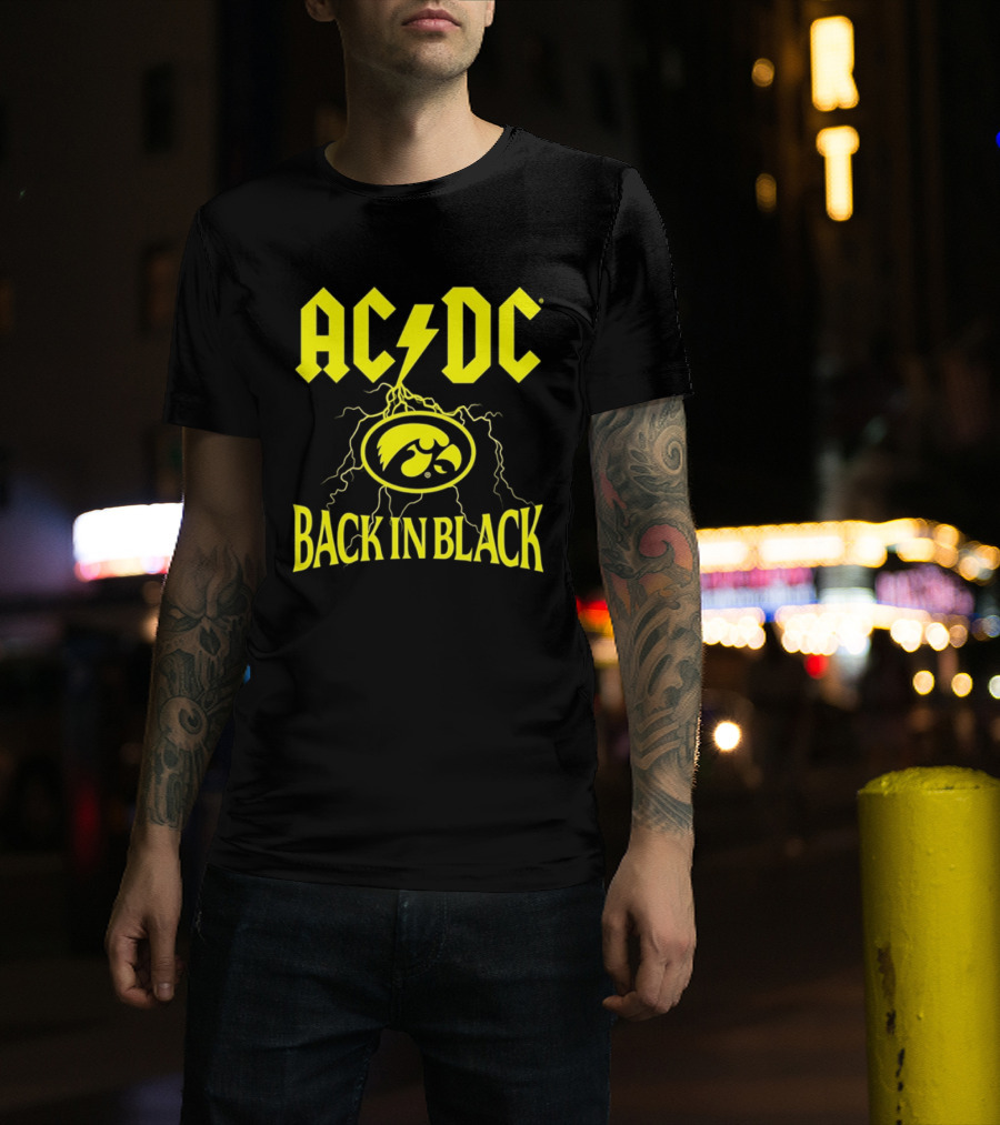 Iowa Hawkeyes AC DC Back In Black College GameDay 2026 T-Shirt