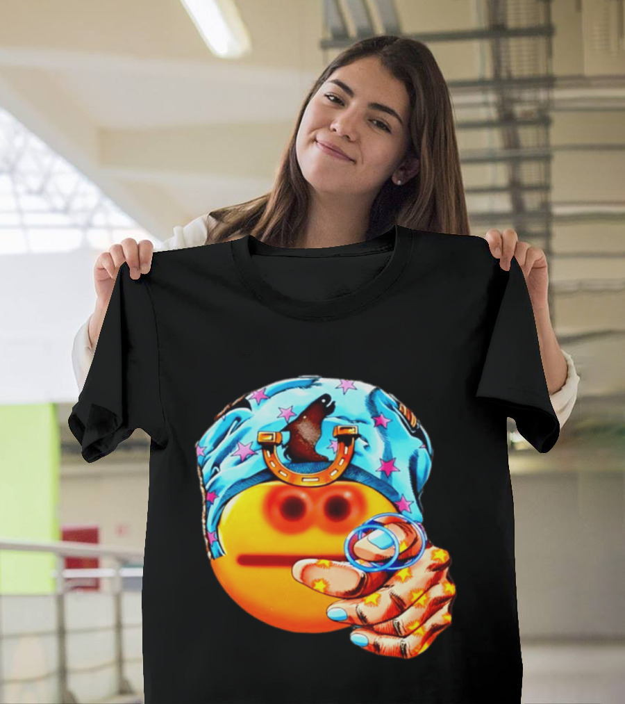 Johnny Joestar Emoji Icon With Star And Horse T-Shirt