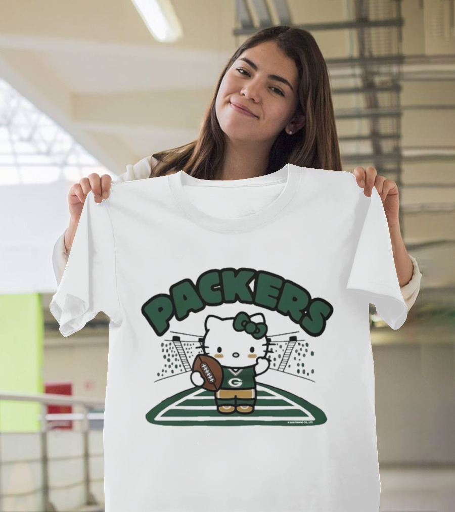 Hello Kitty Packers Football Stadium Collaboration T-Shirt