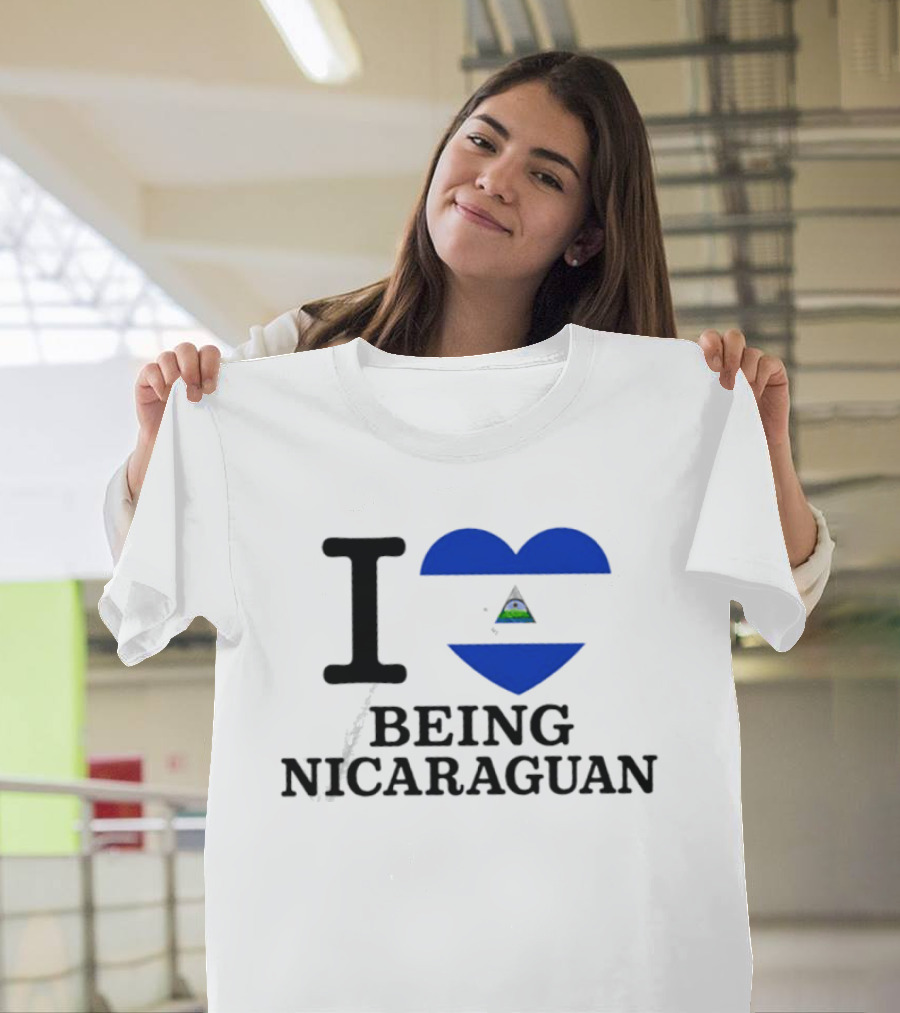 I Heart Being Nicaraguan Flag T-Shirt