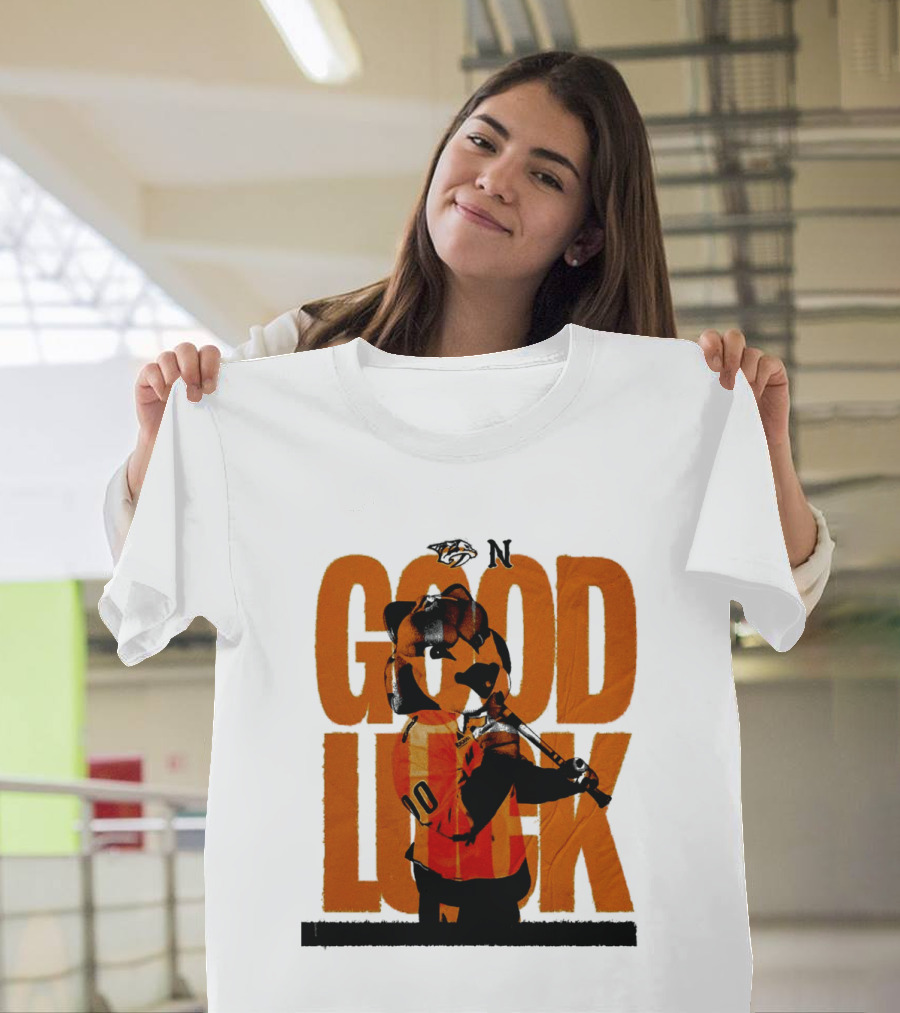 Nashville Predators Gnash Good Luck Hockey T-Shirt