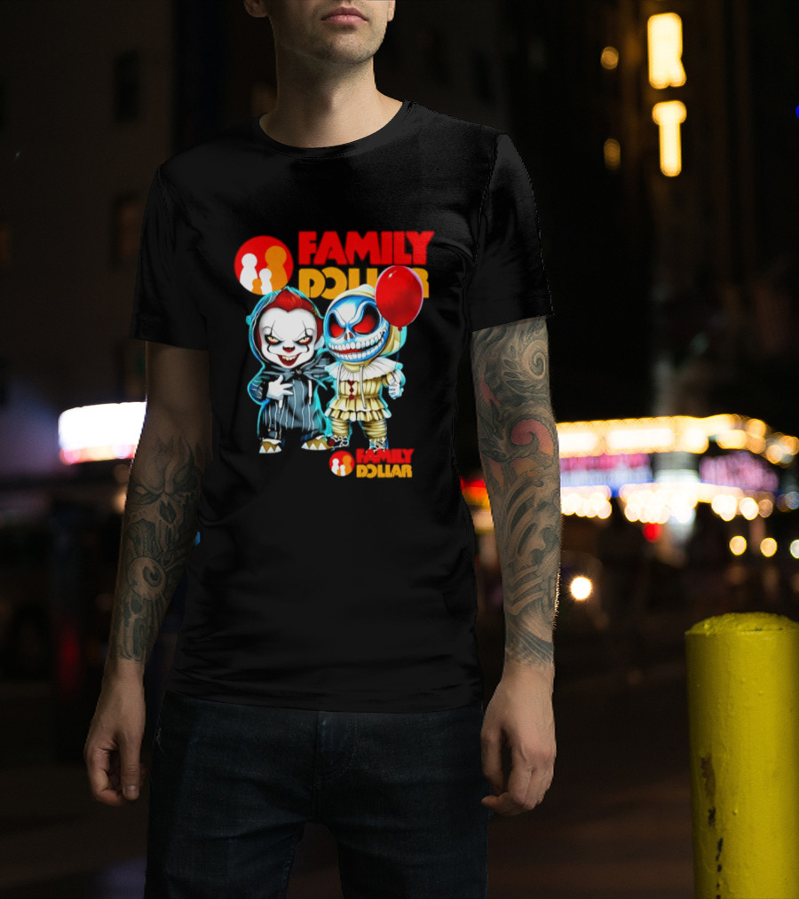 Family Dollar Pennywise Skellington 2026 Halloween Collaboration Red Balloon T-Shirt