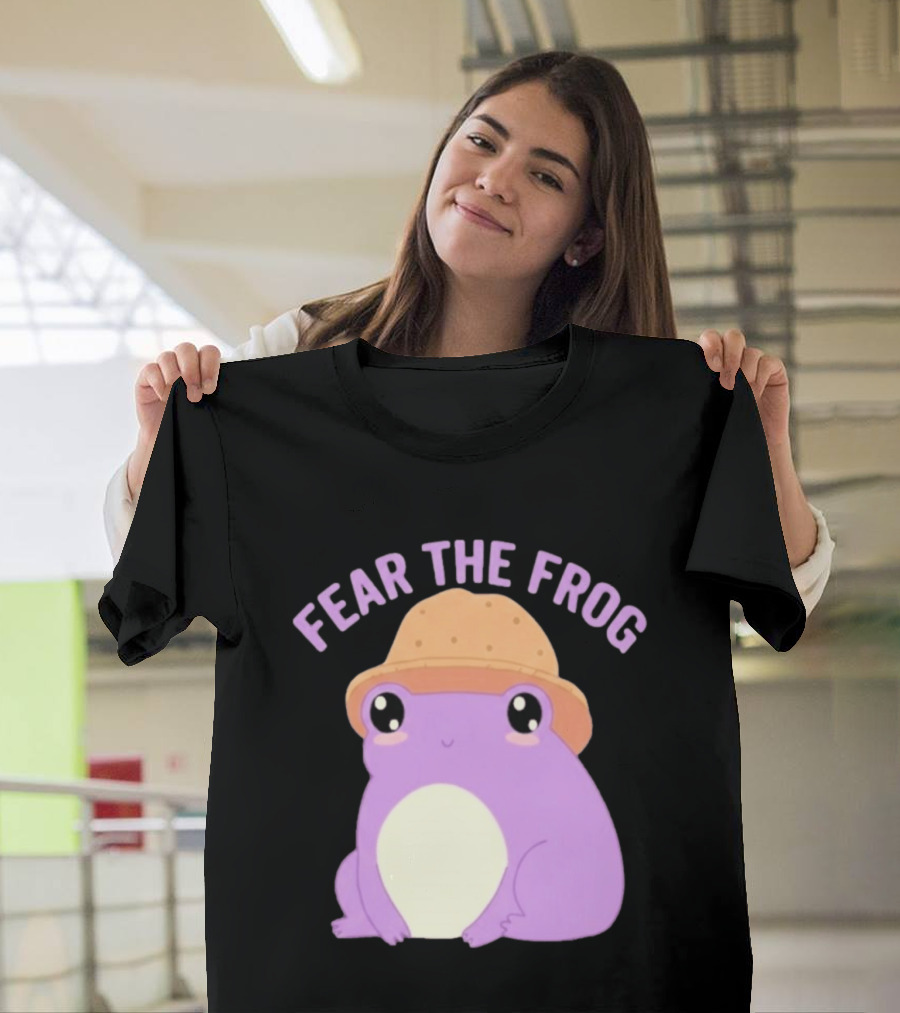 Fear The Frog Cute Purple Cartoon Bucket Hat T-Shirt