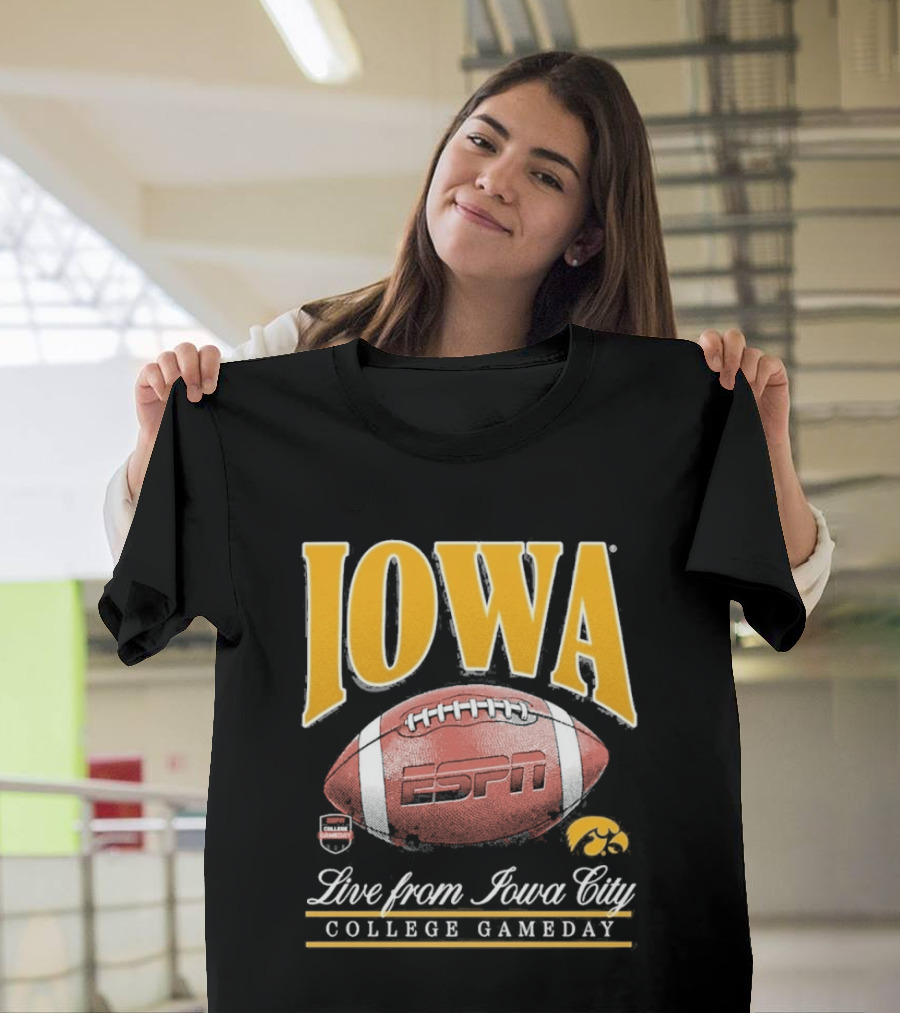 Iowa College Gameday 2026 Live From Iowa City ESPN Hawkeyes Football T-Shirt