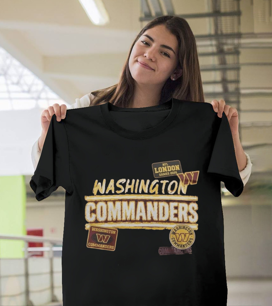 Washington Commanders NFL London Games 2026 Burgundy T-Shirt