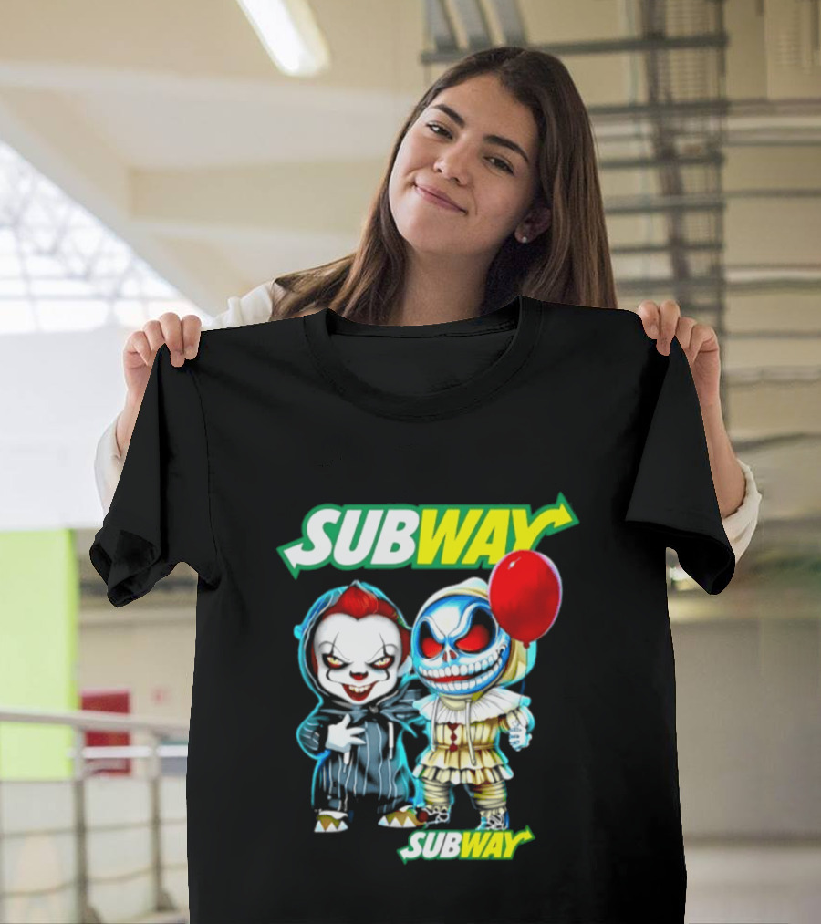 Subway Halloween 2026 Pennywise Skellington Red Balloon T-Shirt