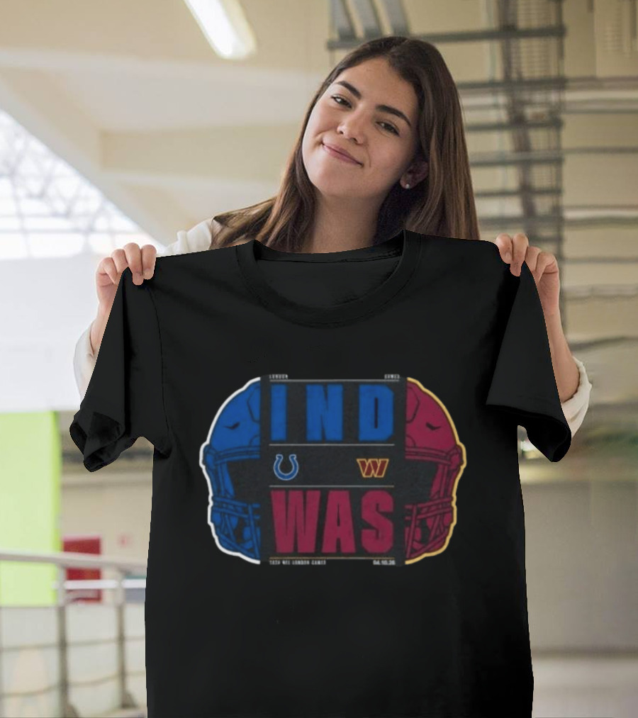 Washington Commanders Vs Indianapolis Colts 2026 London International City Games Match Up Donna T-Shirt