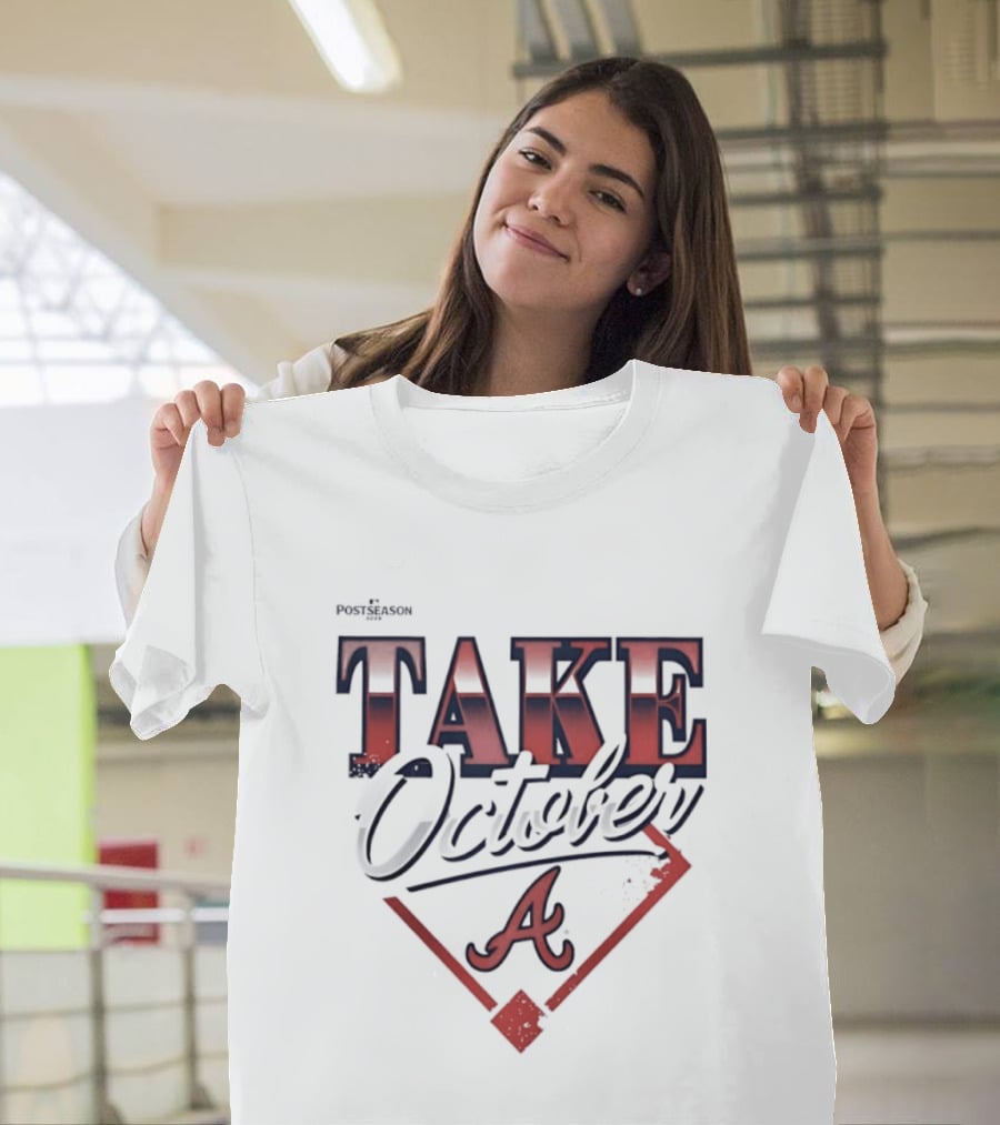 Atlanta Braves 2026 MLB Postseason Take October A Baseball Home Plate T-Shirt