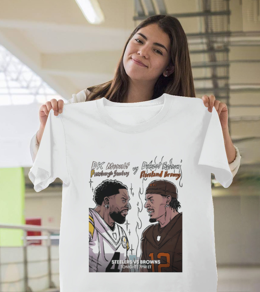 DK Metcalf Pittsburgh Steelers Vs Denzel Boston Cleveland Browns Steelers Vs Browns T-Shirt