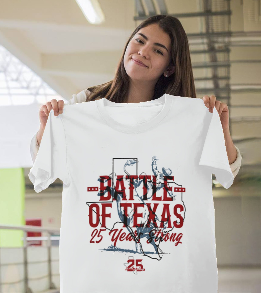 Battle Of Texas 25 Years Strong 2026 Houston Texans T-Shirt