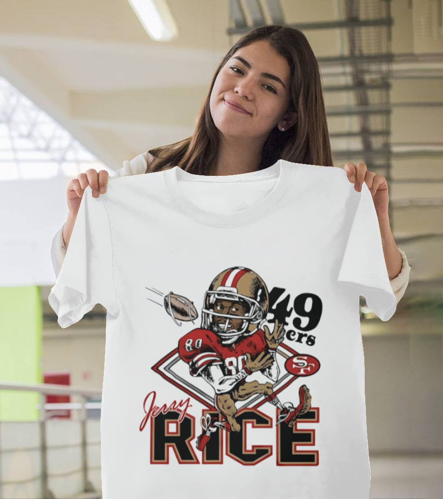 Jerry Rice San Francisco 49ers Caricature T-Shirt