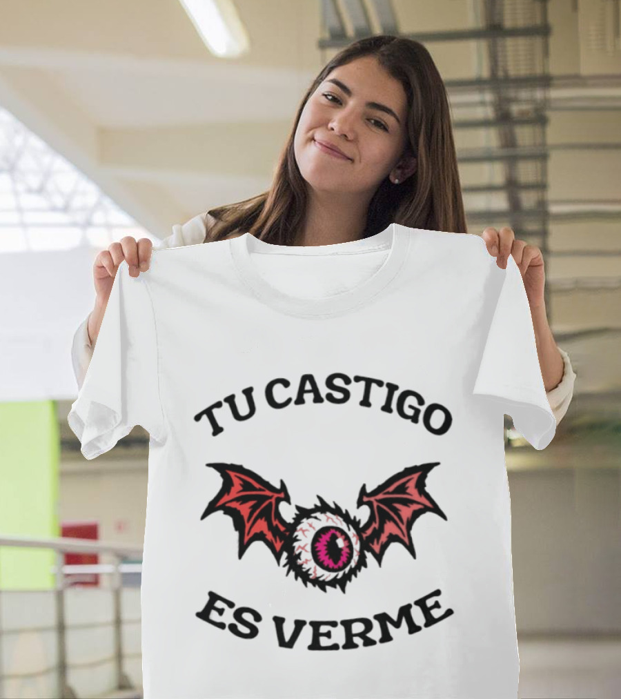 Tu Castigo Es Verme Eye Bat Wings Gothic T-Shirt