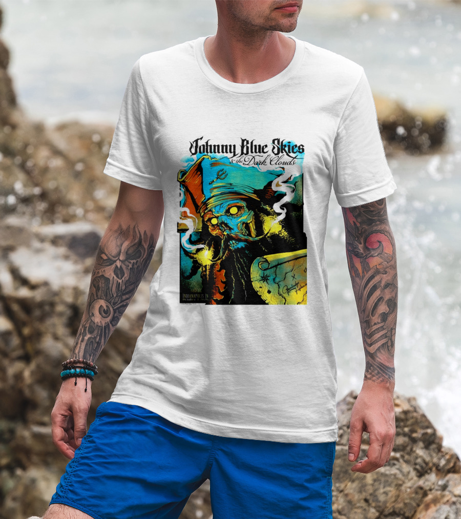 Johnny Blue Skies And The Dark Clouds Pirate Map Gainbridge Fieldhouse Indianapolis 2026 Event T-Shirt
